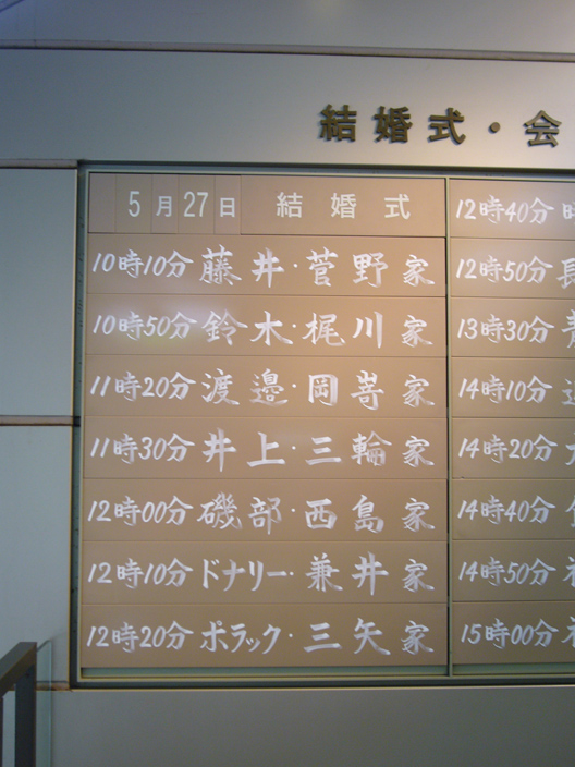 At the shrine. Our names are up there..somewhere..